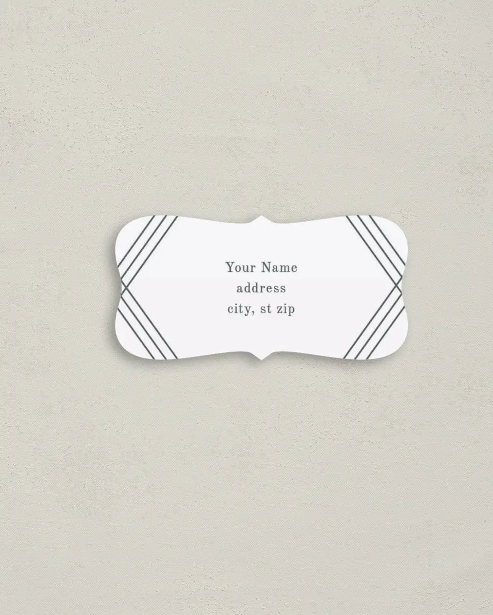 This is a 3" x 1½" Return Address Label called Bold Blooms printed in full color