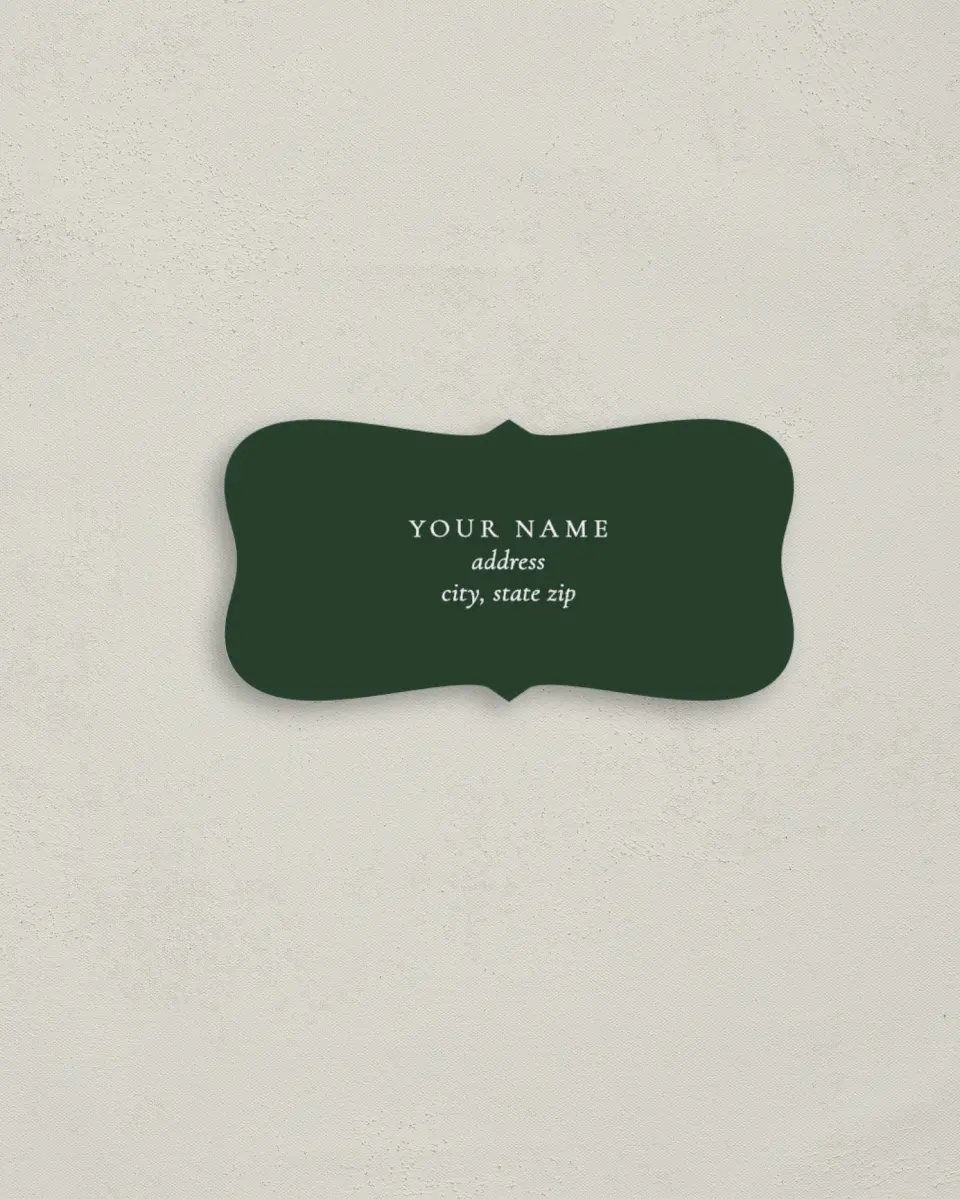 This is a 3" x 1½" Return Address Label called Festive Celebration printed in full color