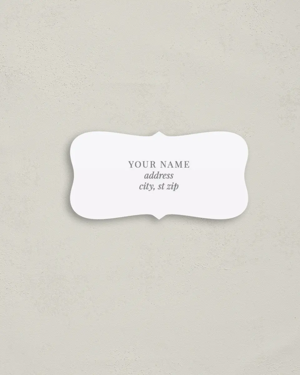 This is a 3" x 1½" Return Address Label called Sweet Snowflakes printed in full color