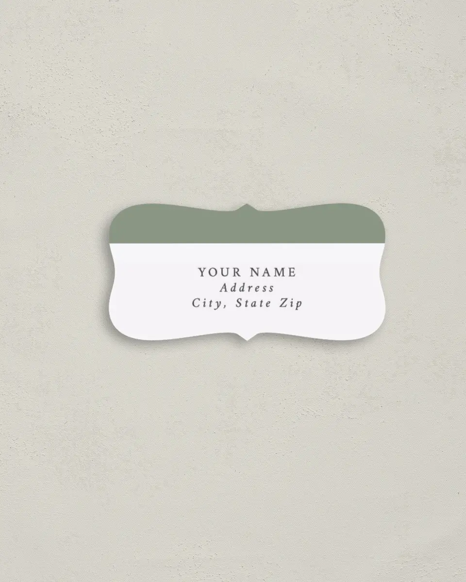 This is a 3" x 1½" Return Address Label called Stacked Hearts printed in full color