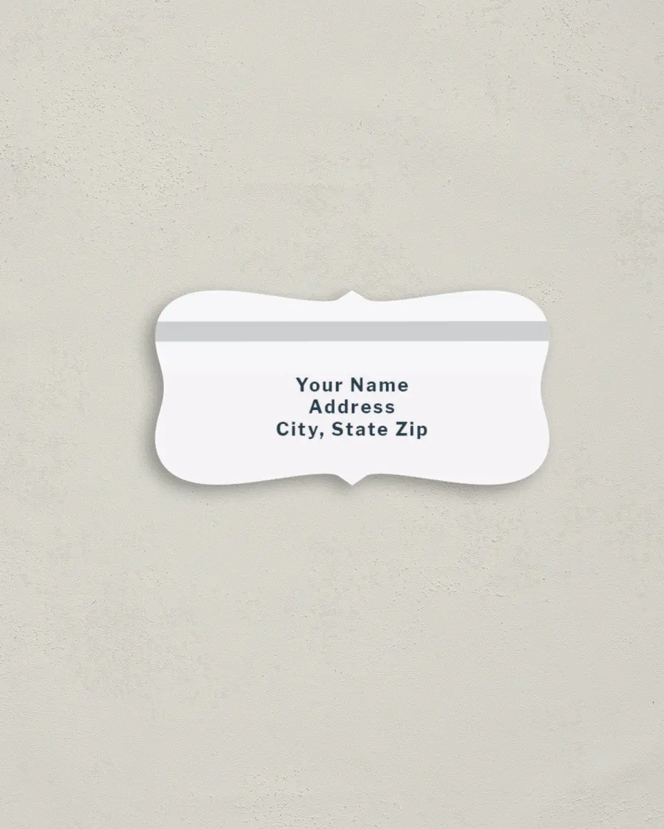 This is a 3" x 1½" Return Address Label called Huge Love printed in full color