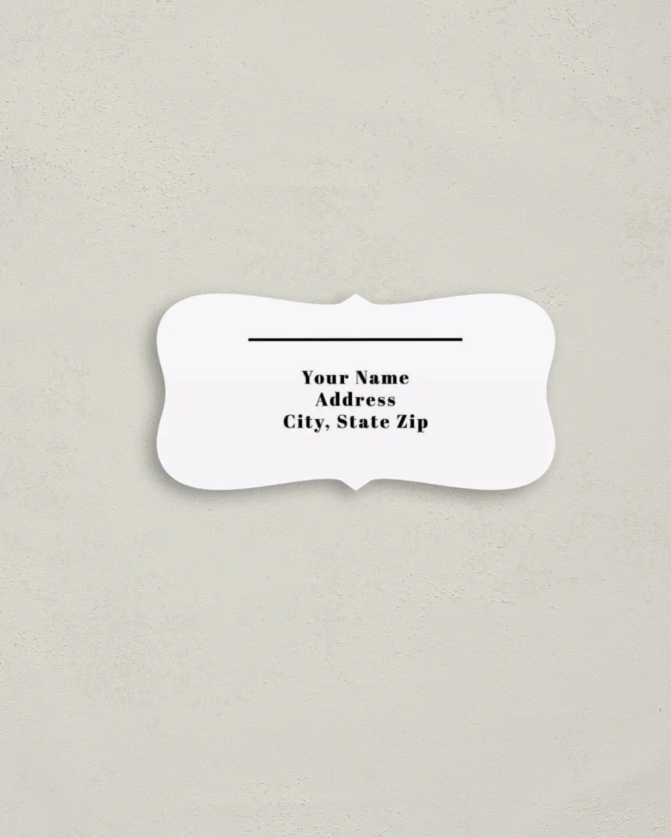This is a 3" x 1½" Return Address Label called Lovely Occasion printed in full color