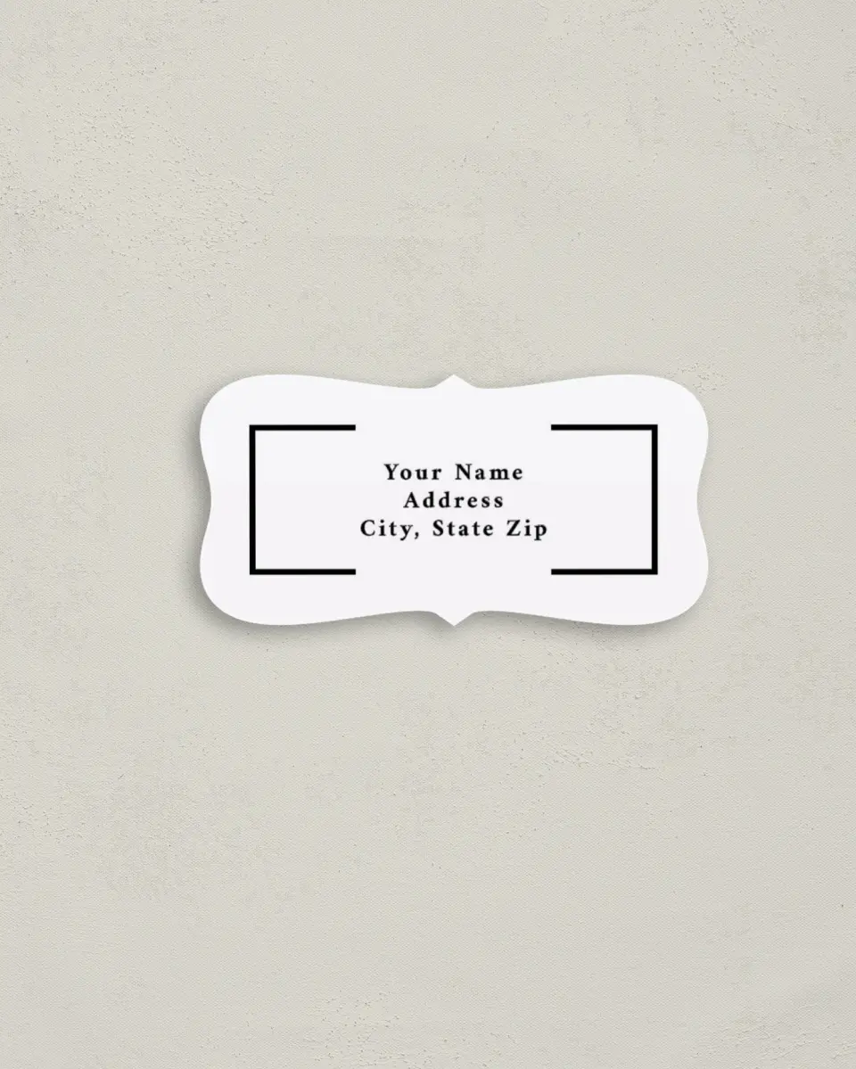 This is a 3" x 1½" Return Address Label called Bright Brace printed in full color