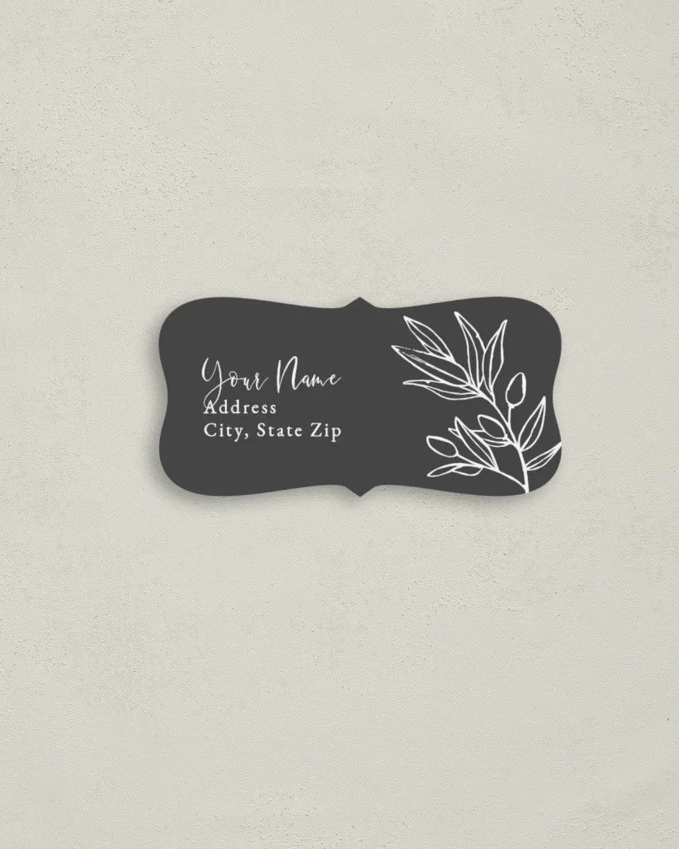 This is a 3" x 1½" Return Address Label called Branch Sketch printed in full color