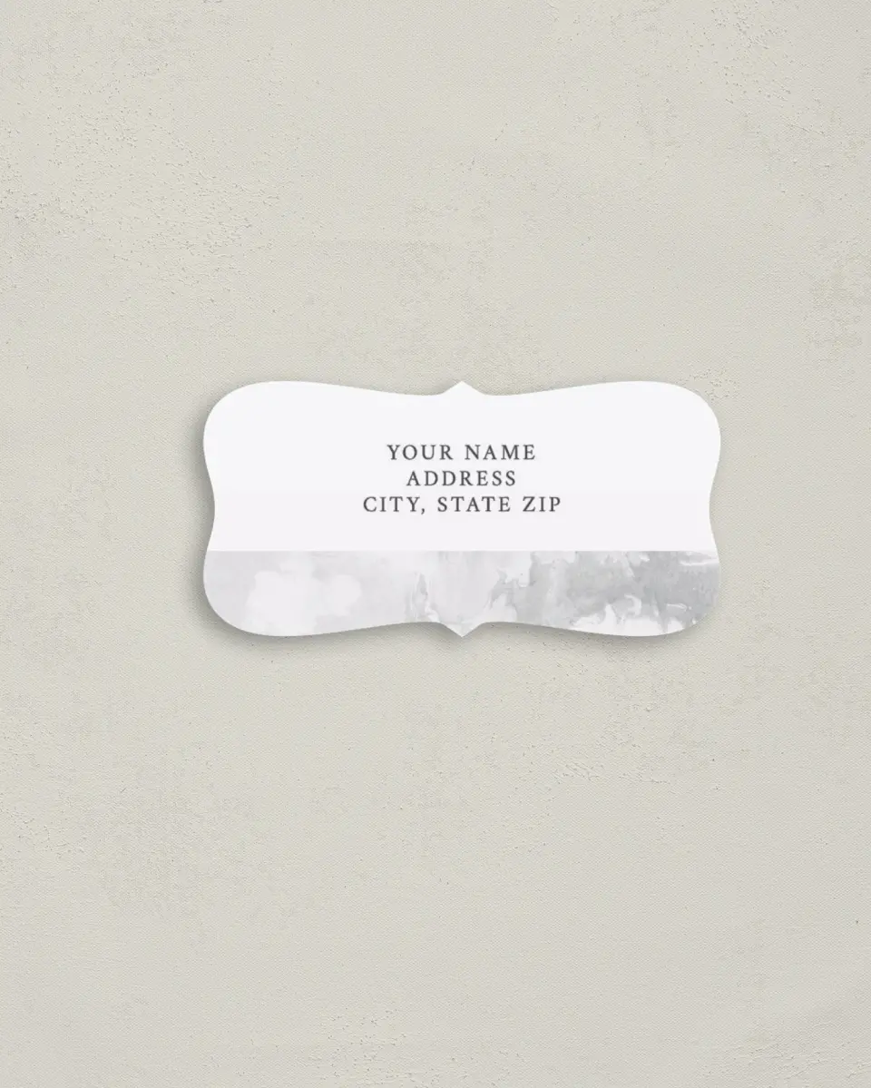 This is a 3" x 1½" Return Address Label called Joined Lines printed in full color