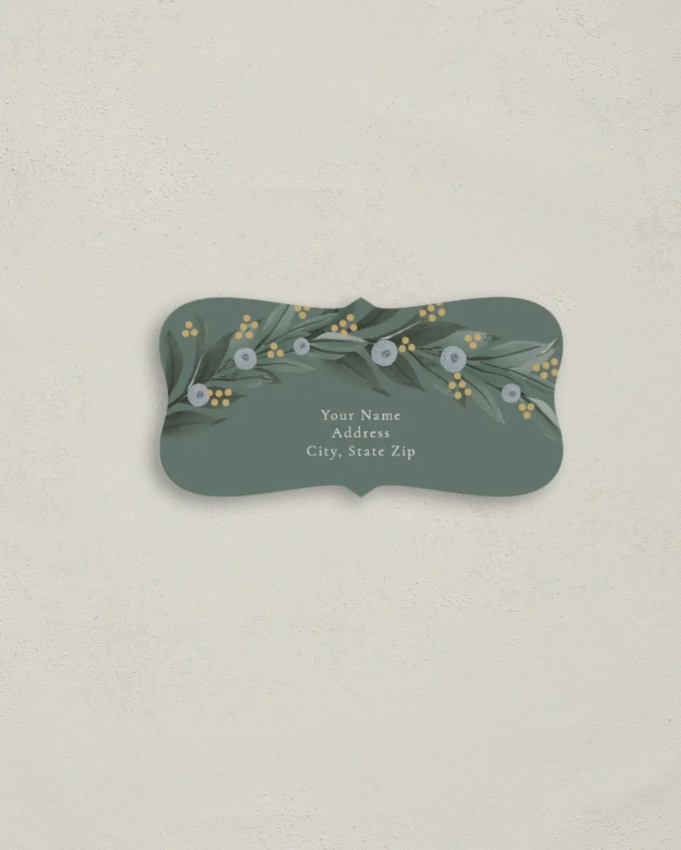 This is a 3" x 1½" Return Address Label called Majestic Love printed in full color