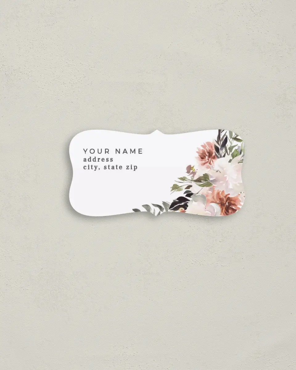This is a 3" x 1½" Return Address Label called Natural Love printed in full color