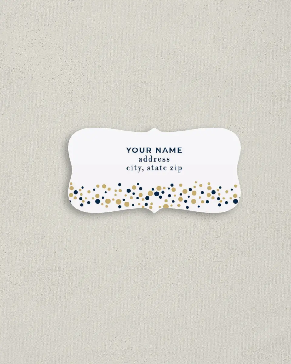 This is a 3" x 1½" Return Address Label called Modern Countdown printed in full color