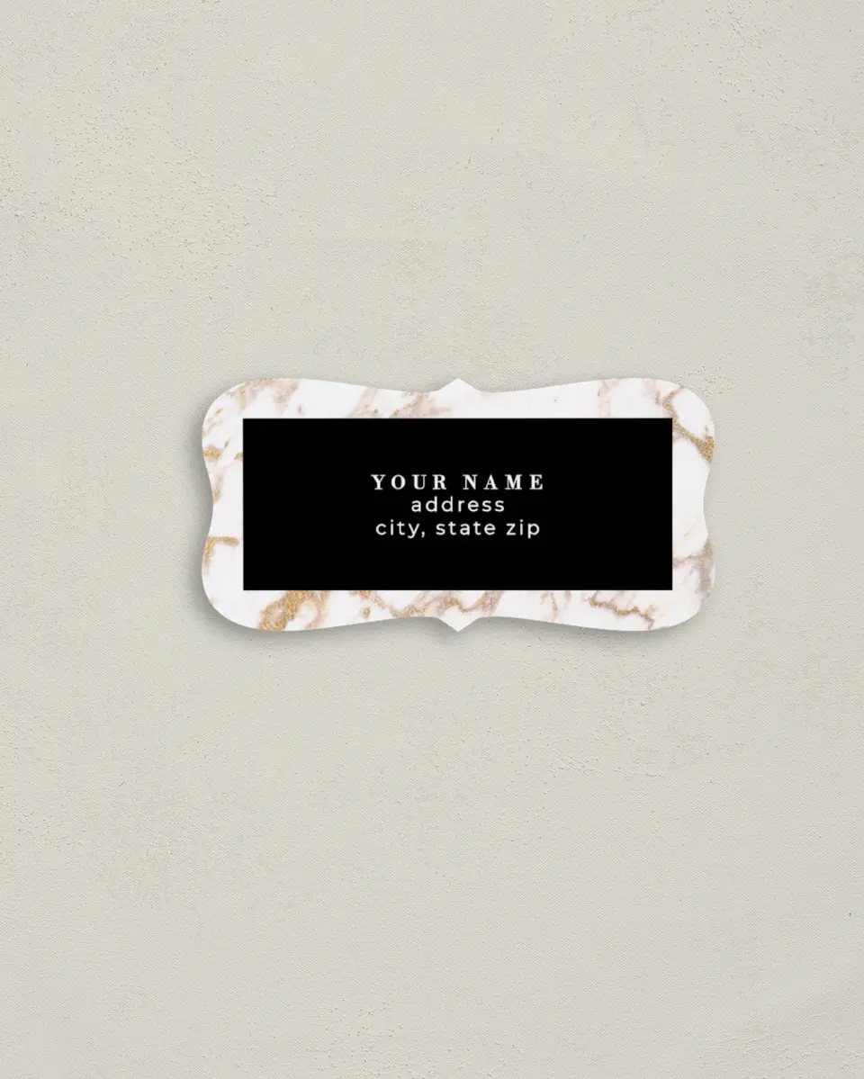 This is a 3" x 1½" Return Address Label called Classic Count printed in full color
