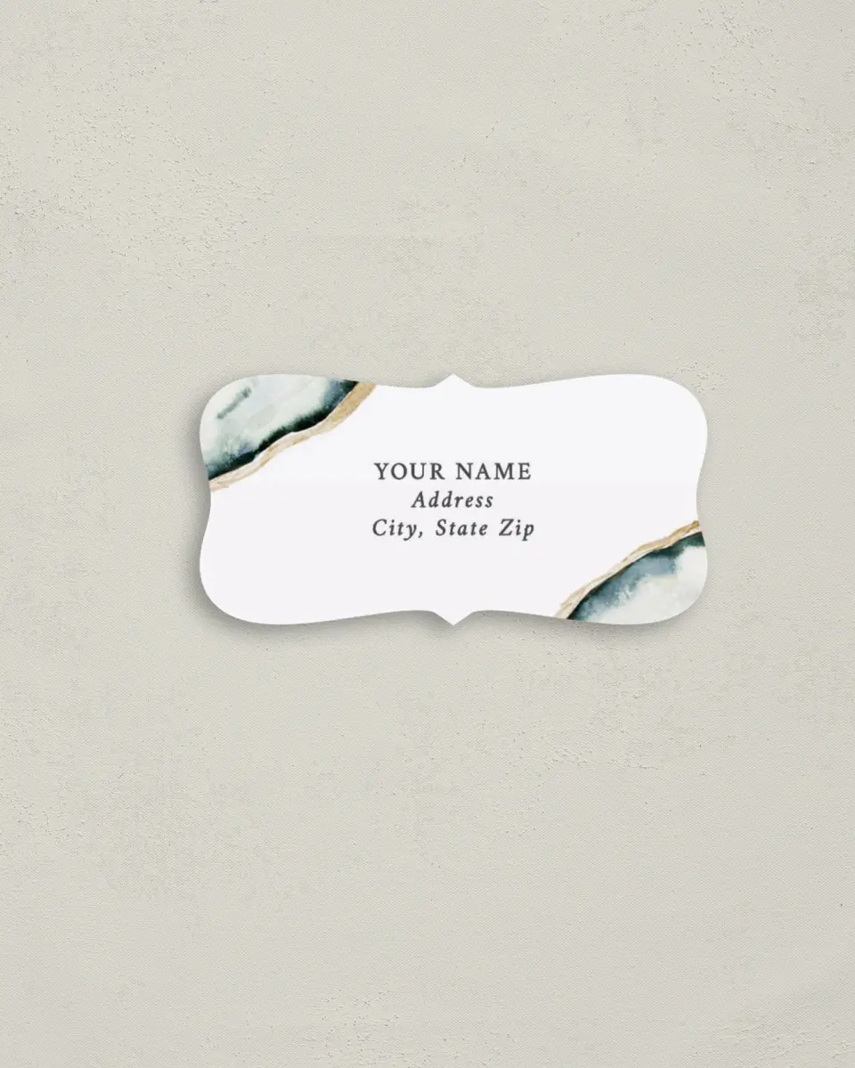This is a 3" x 1½" Return Address Label called Rich Structure printed in full color