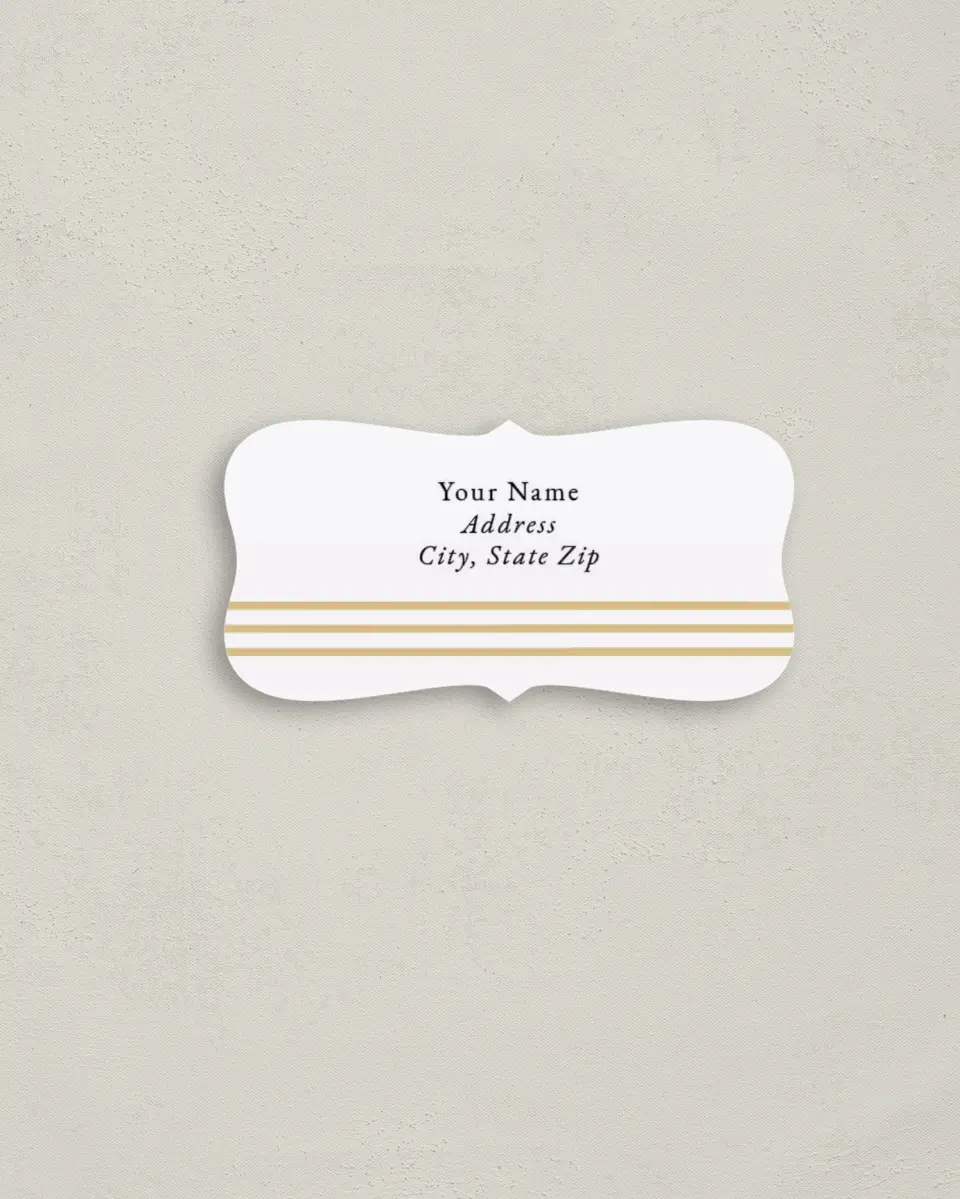 This is a 3" x 1½" Return Address Label called Charming Arch printed in full color