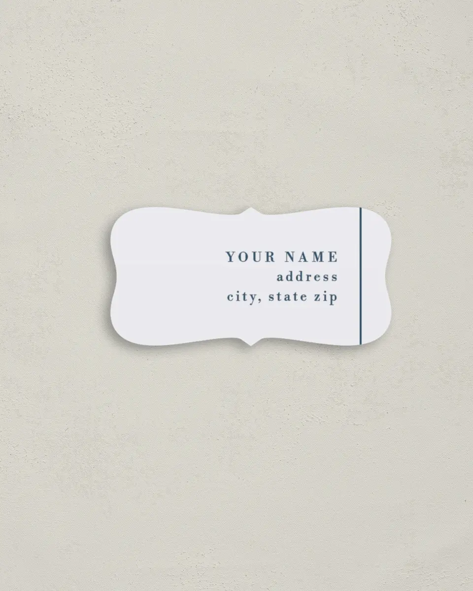 This is a 3" x 1½" Return Address Label called For Eternity printed in full color