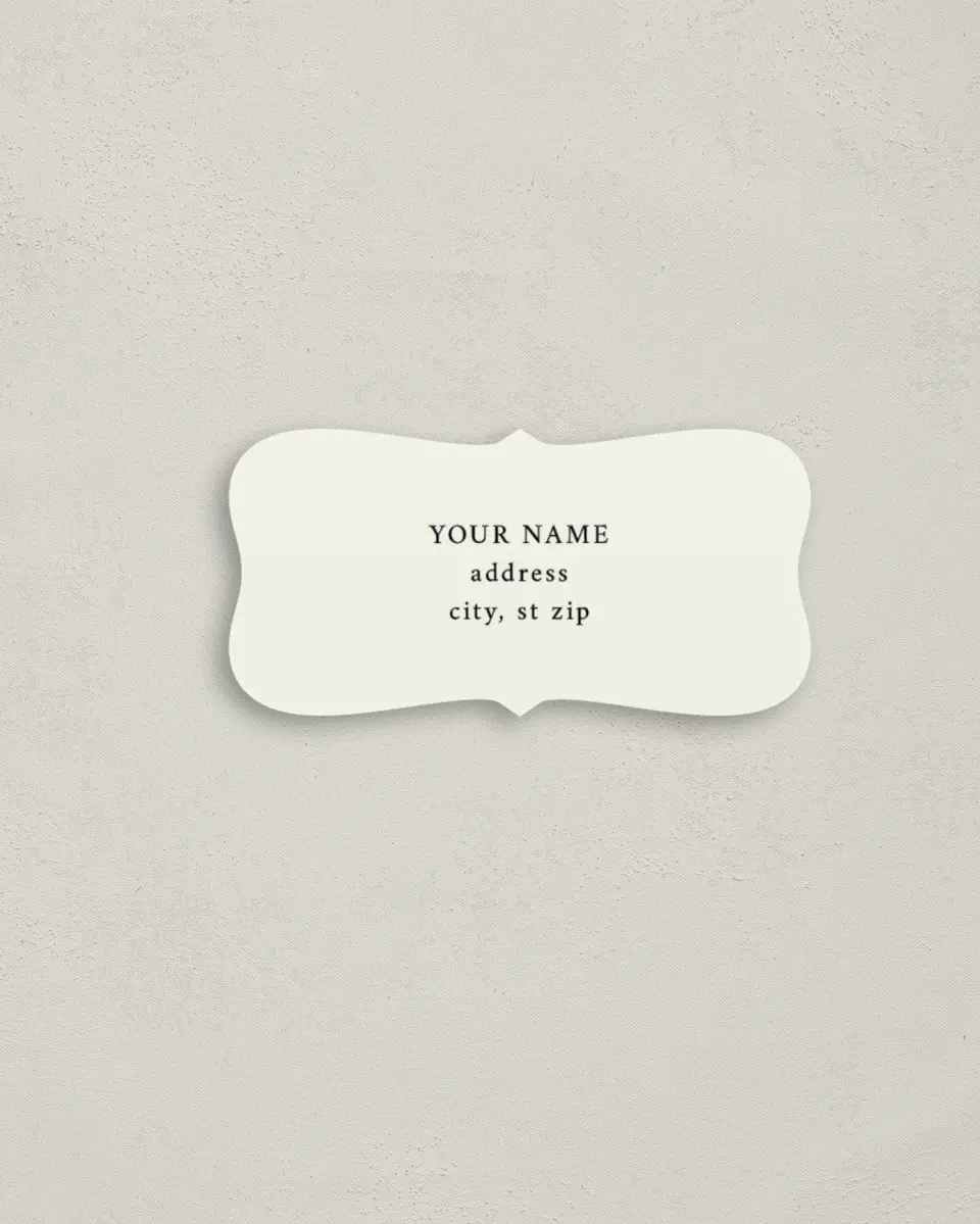 This is a 3" x 1½" Return Address Label called Antique Lemon printed in full color