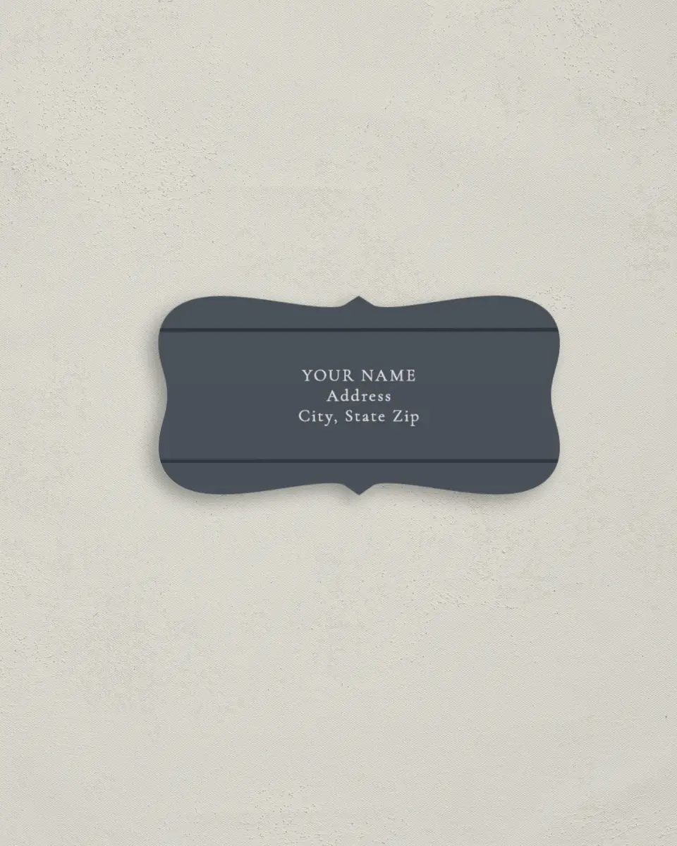 This is a 3" x 1½" Return Address Label called Subtle Wreath printed in full color