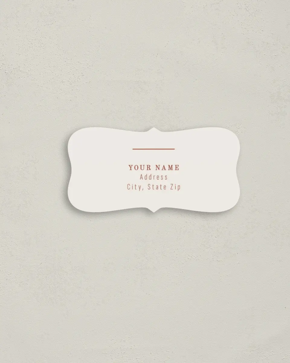 This is a 3" x 1½" Return Address Label called Turning Leaves printed in full color