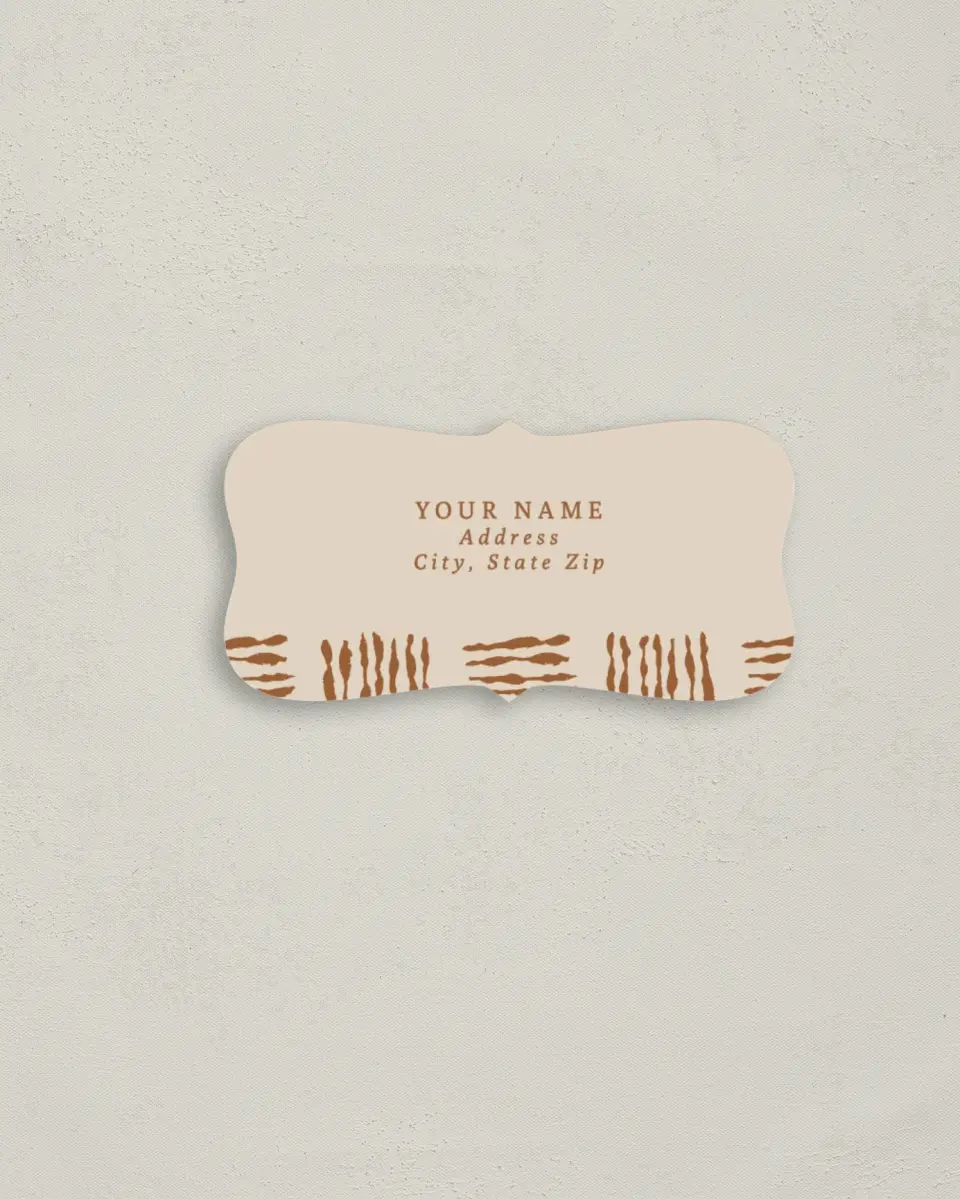 This is a 3" x 1½" Return Address Label called Threads of Love printed in full color