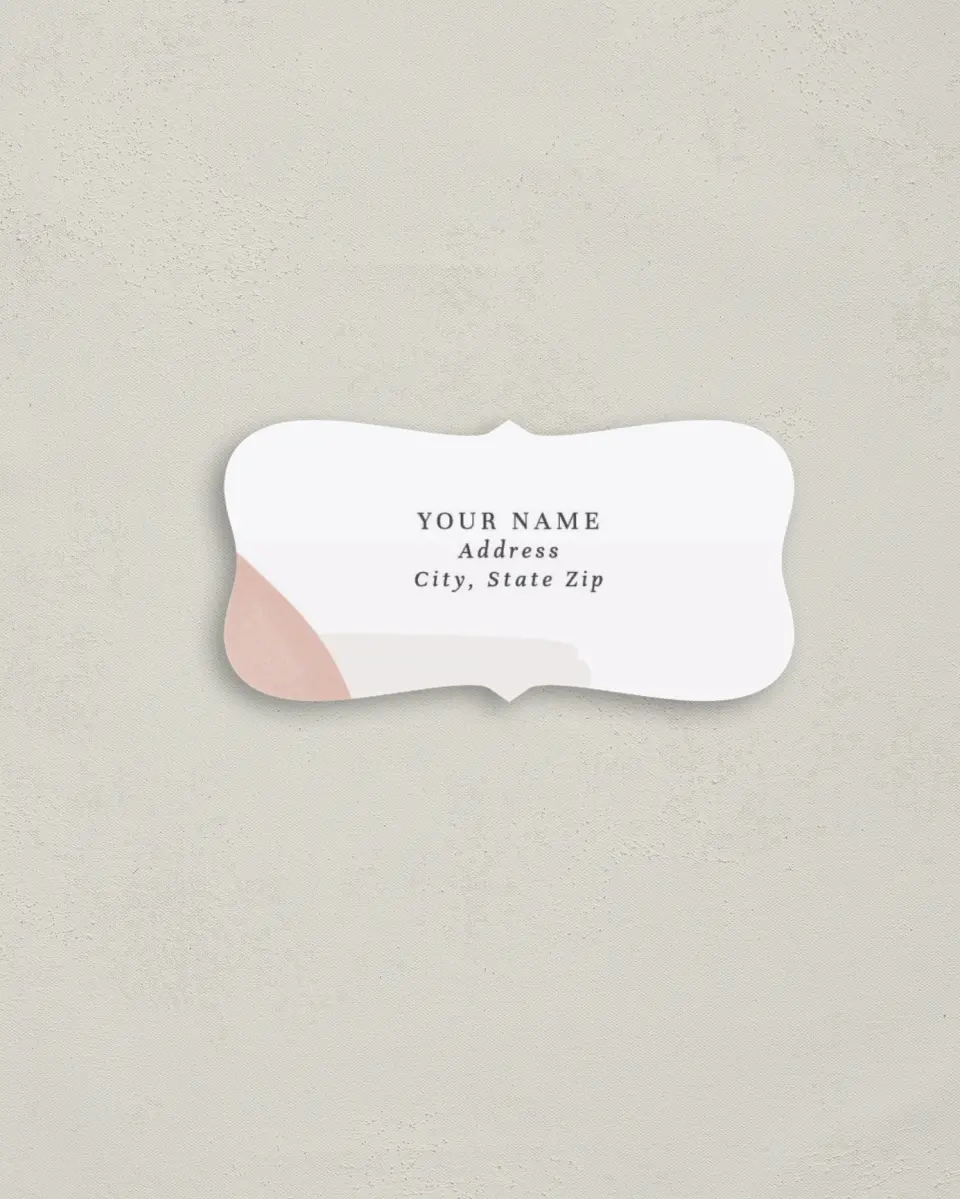 This is a 3" x 1½" Return Address Label called Mod Paint printed in full color