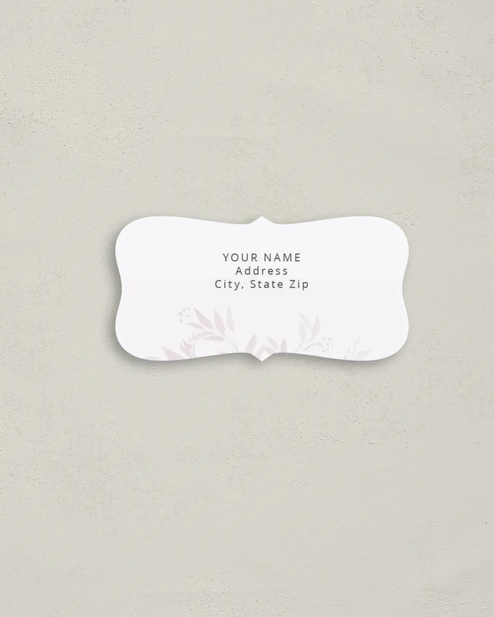 This is a 3" x 1½" Return Address Label called Lush Leaves printed in full color