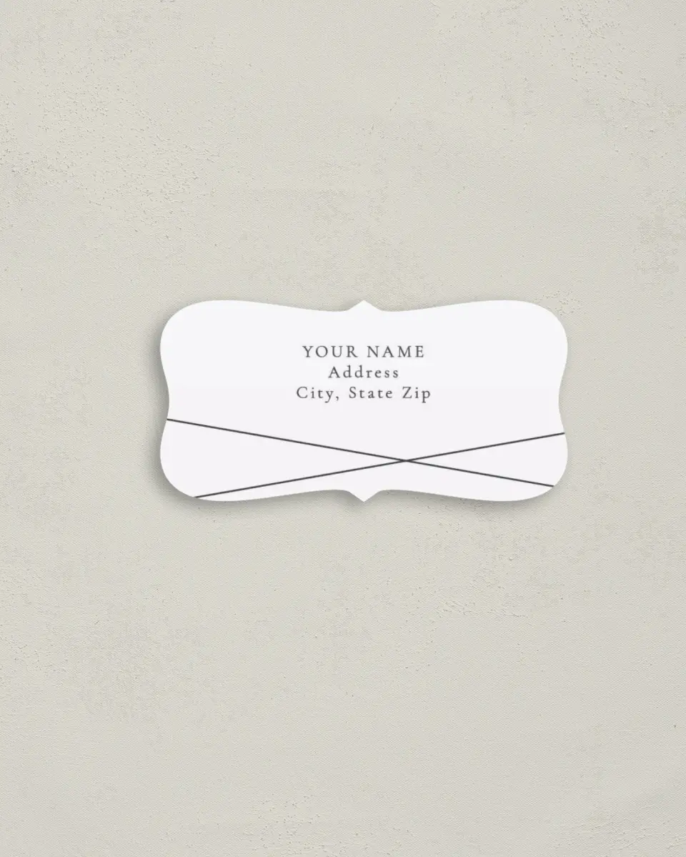 This is a 3" x 1½" Return Address Label called Distinct Lines printed in full color