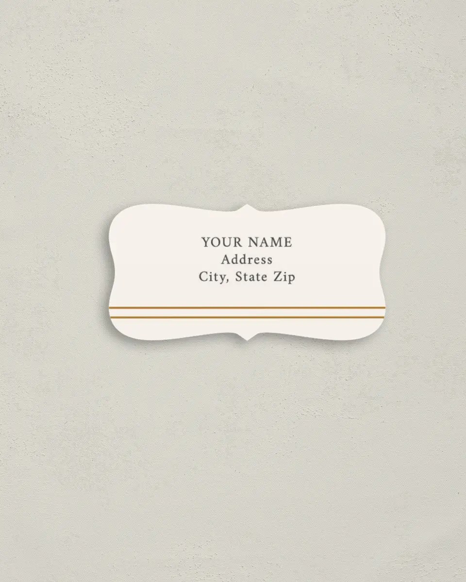 This is a 3" x 1½" Return Address Label called Indian Mandala printed in full color