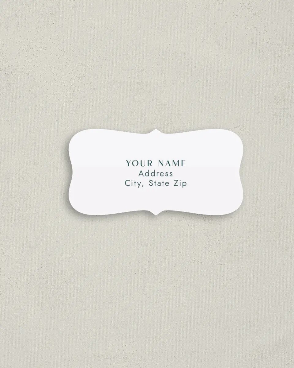This is a 3" x 1½" Return Address Label called The Brooklyn printed in full color