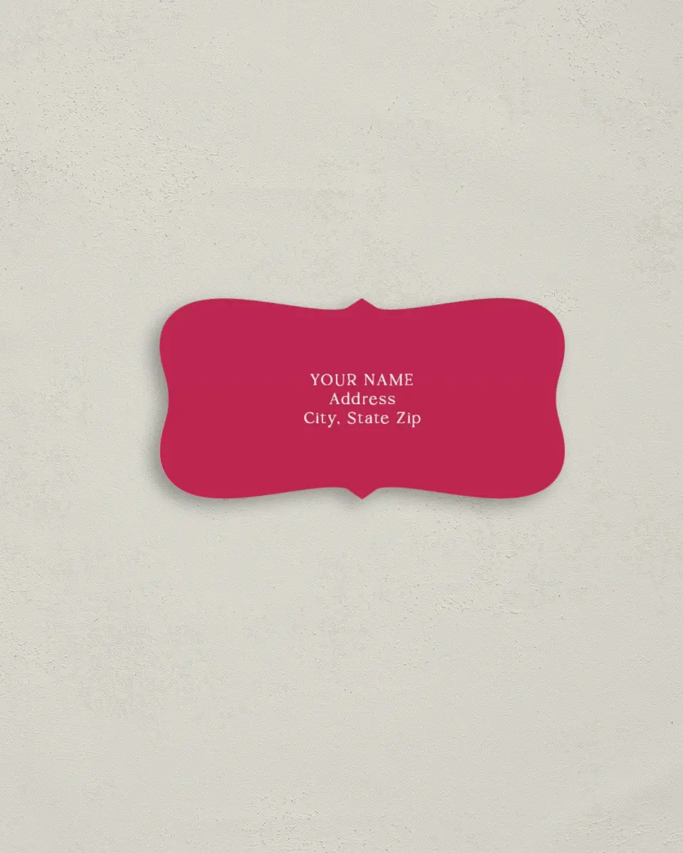 This is a 3" x 1½" Return Address Label called The Sophia printed in full color