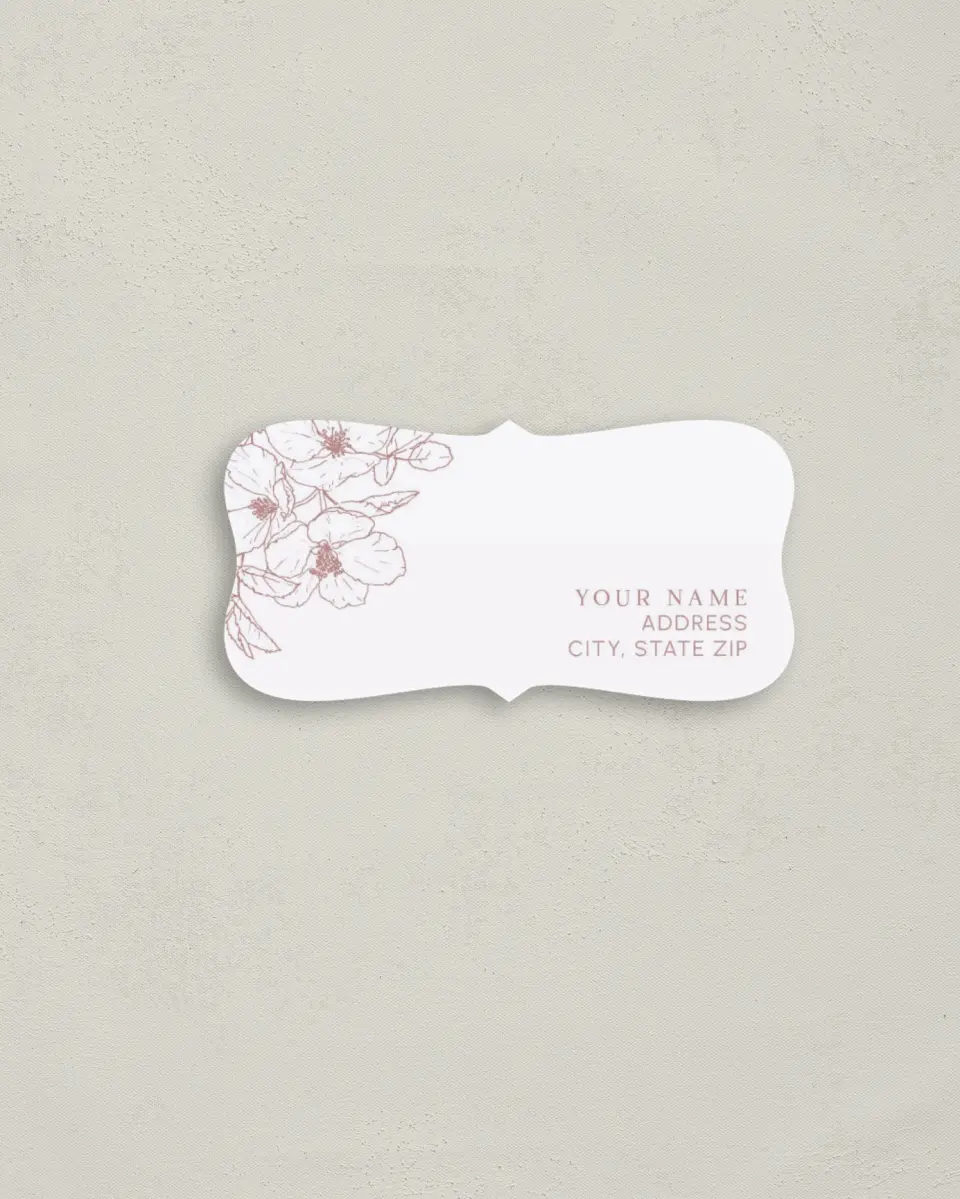 This is a 3" x 1½" Return Address Label called The Kinsley printed in full color