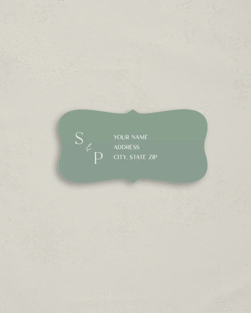 This is a 3" x 1½" Return Address Label called The Sadie printed in full color