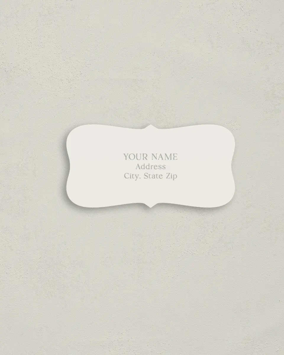 This is a 3" x 1½" Return Address Label called Elegant Lines printed in full color