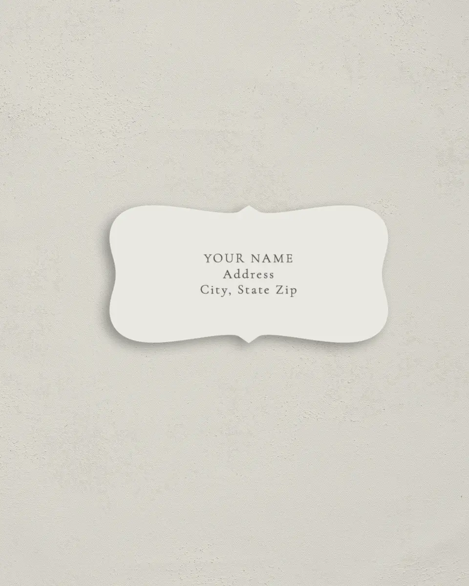 This is a 3" x 1½" Return Address Label called Graceful Greenery printed in full color