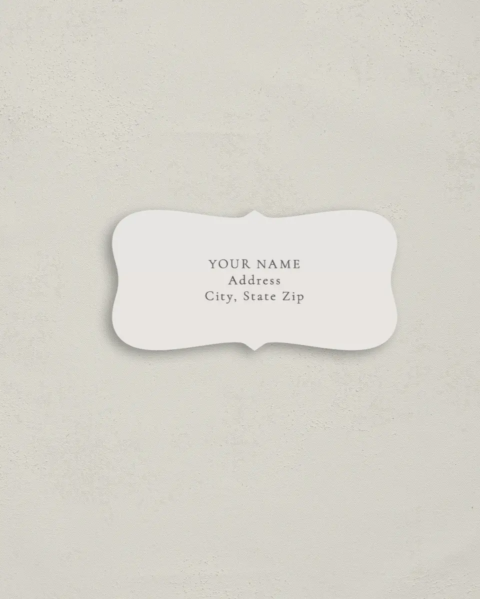This is a 3" x 1½" Return Address Label called Wild Devotion printed in full color