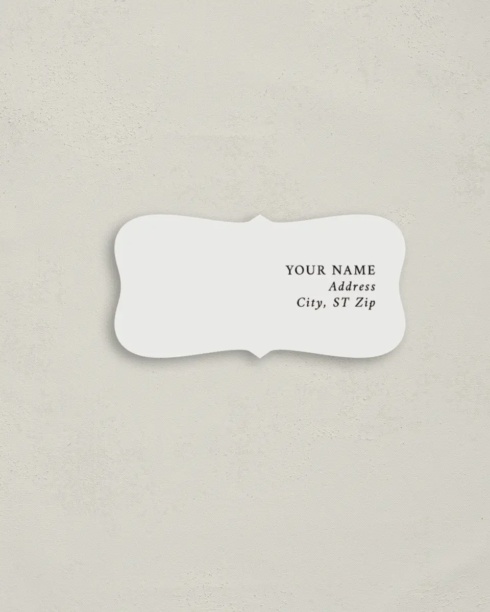 This is a 3" x 1½" Return Address Label called The Christina printed in full color