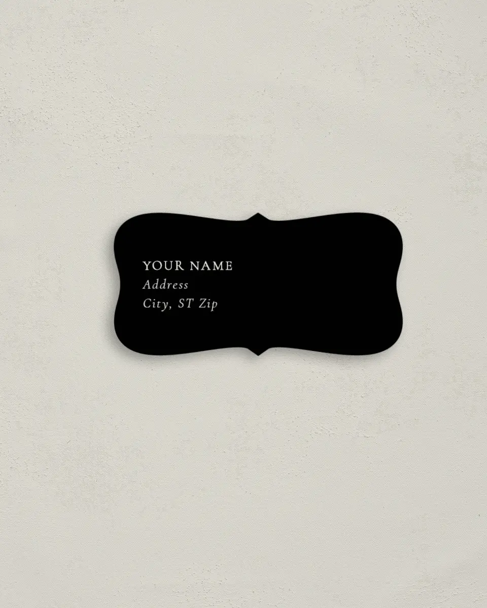 This is a 3" x 1½" Return Address Label called The Nicole printed in full color