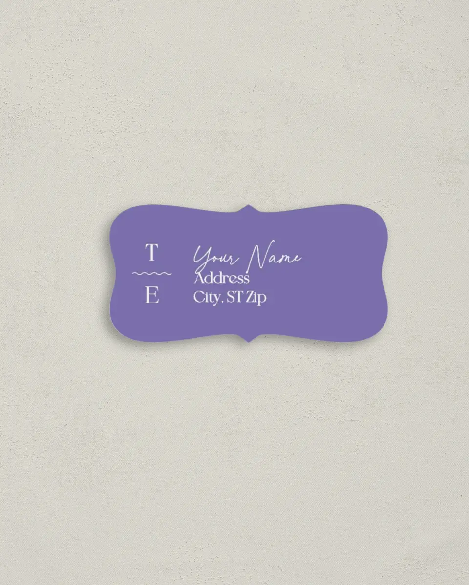 This is a 3" x 1½" Return Address Label called The Taylor printed in full color