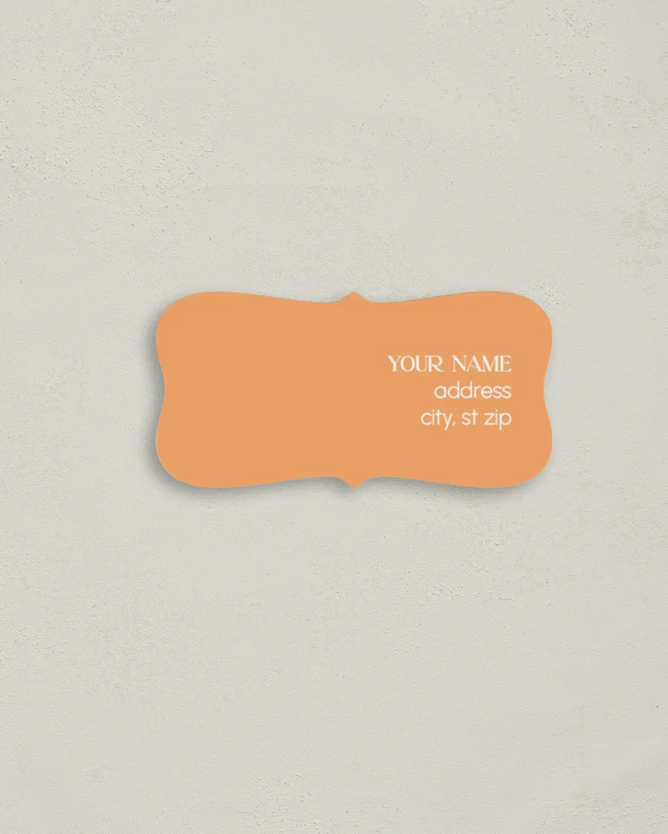 This is a 3" x 1½" Return Address Label called The Leah printed in full color