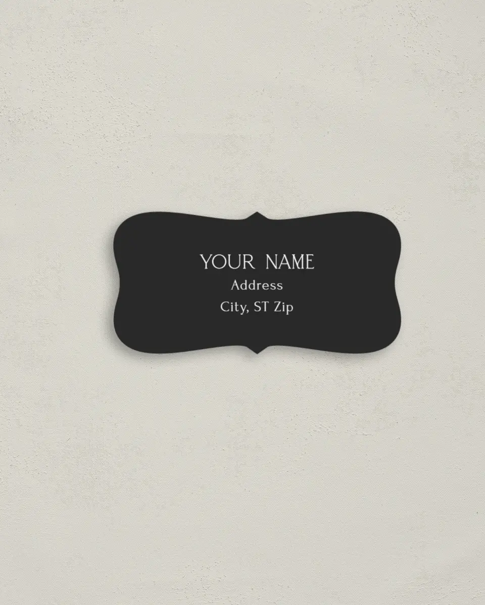 This is a 3" x 1½" Return Address Label called The Caroline printed in full color