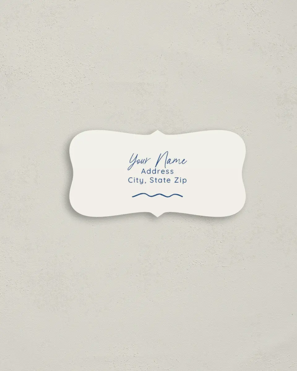 This is a 3" x 1½" Return Address Label called Drawn To You printed in full color