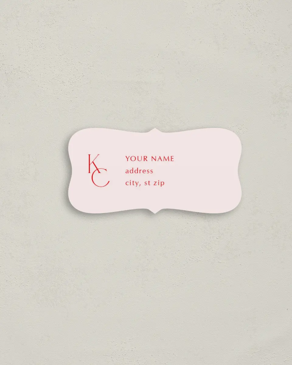 This is a 3" x 1½" Return Address Label called Initial Unity printed in full color