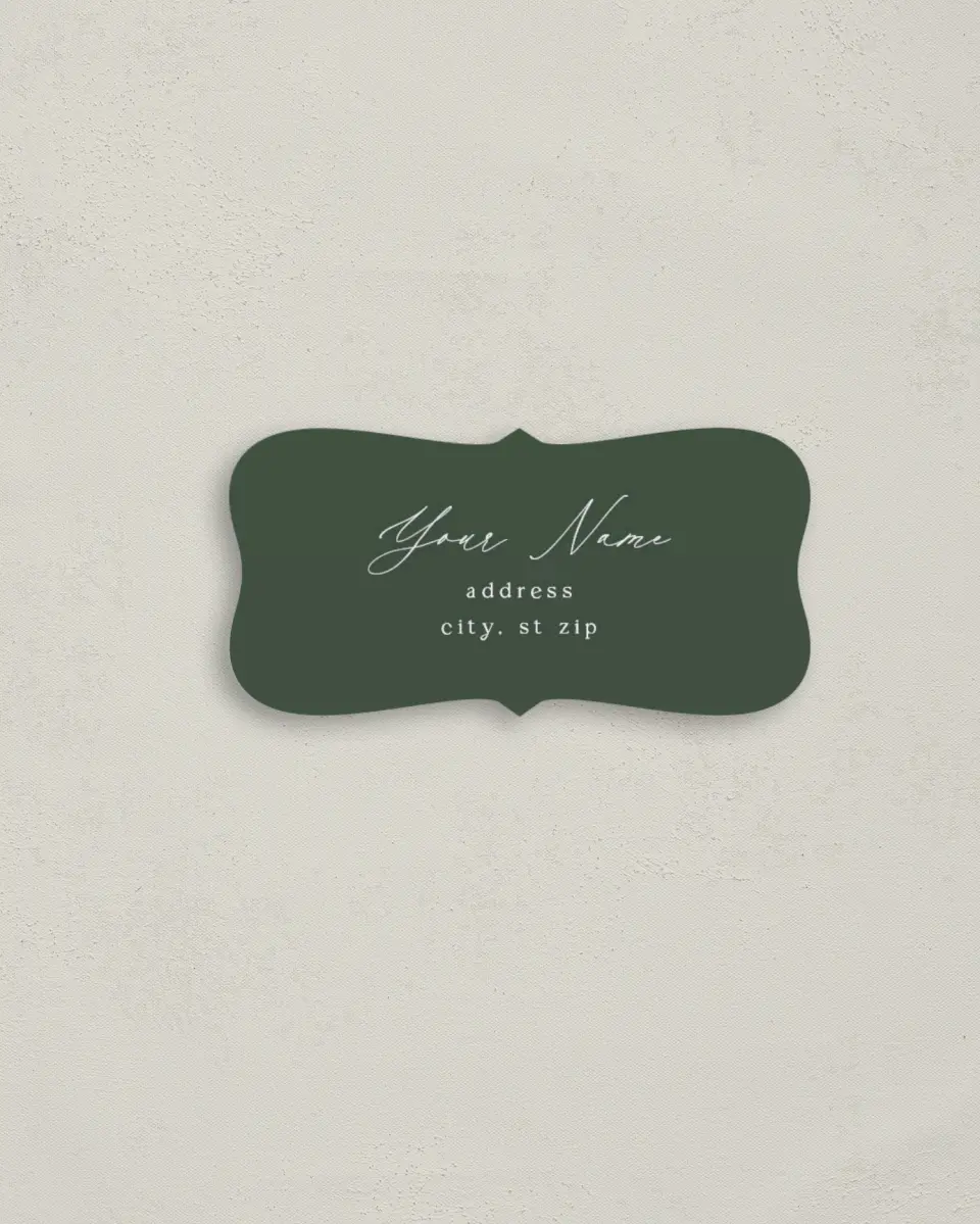 This is a 3" x 1½" Return Address Label called True Tradition printed in full color