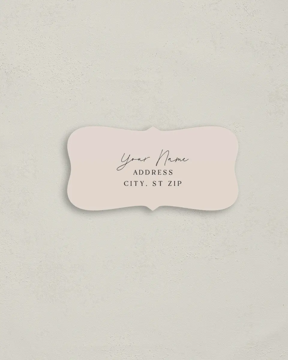 This is a 3" x 1½" Return Address Label called The Samantha printed in full color