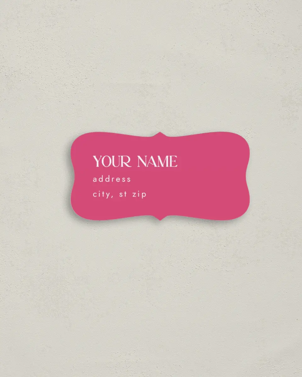 This is a 3" x 1½" Return Address Label called The Andrea printed in full color