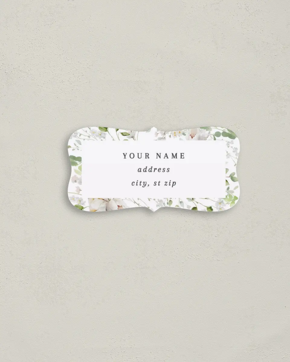 This is a 3" x 1½" Return Address Label called The Zoey printed in full color