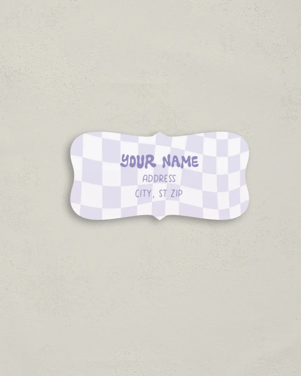 This is a 3" x 1½" Return Address Label called The Karly printed in full color