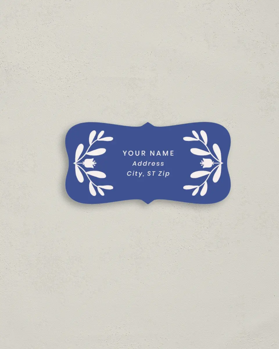 This is a 3" x 1½" Return Address Label called The Kassidy printed in full color