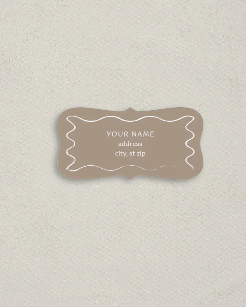This is a 3" x 1½" Return Address Label called Romantic Sketch printed in full color