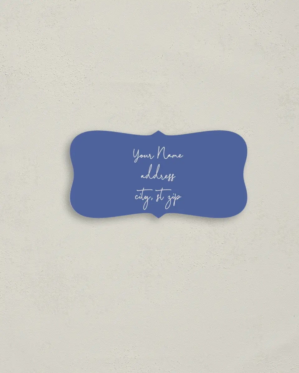 This is a 3" x 1½" Return Address Label called Sketched Bow printed in full color