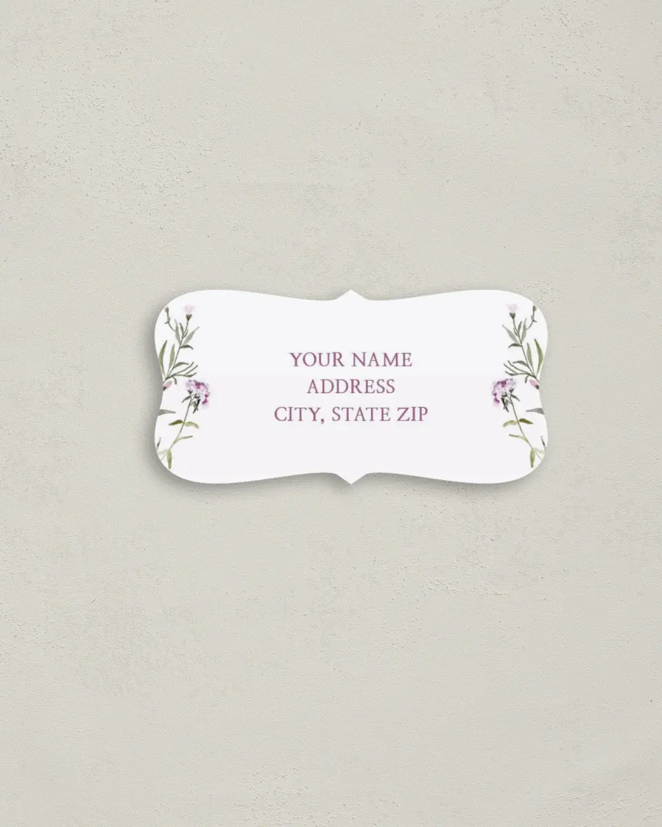 This is a 3" x 1½" Return Address Label called Whimsy Fairytale printed in full color