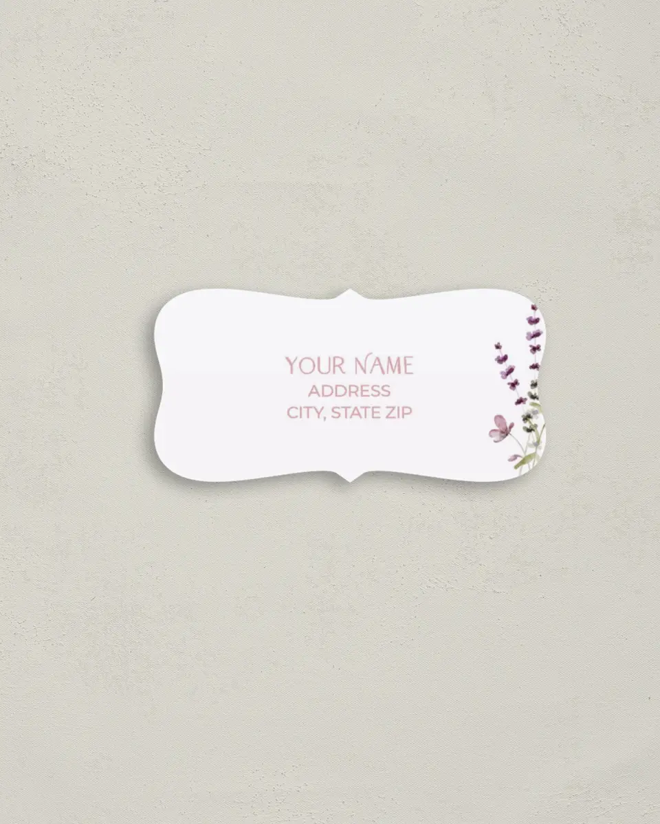 This is a 3" x 1½" Return Address Label called Efflorescence printed in full color
