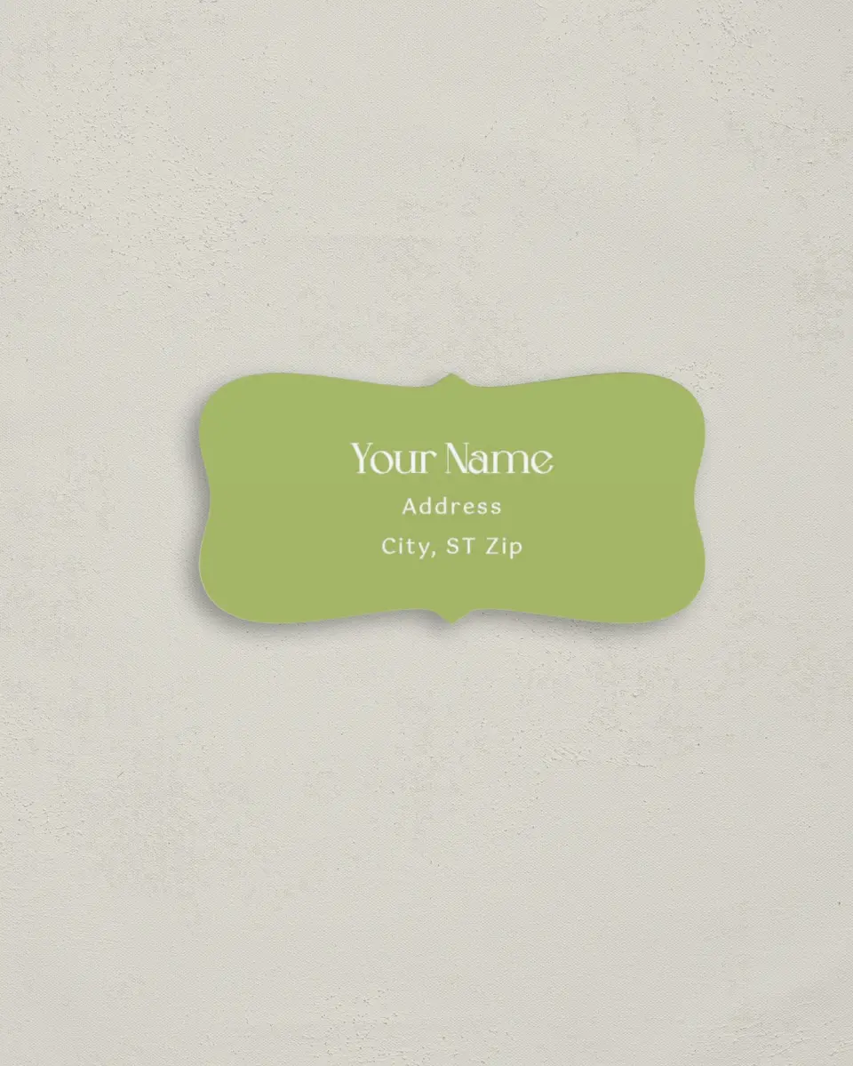 This is a 3" x 1½" Return Address Label called The Abigail printed in full color