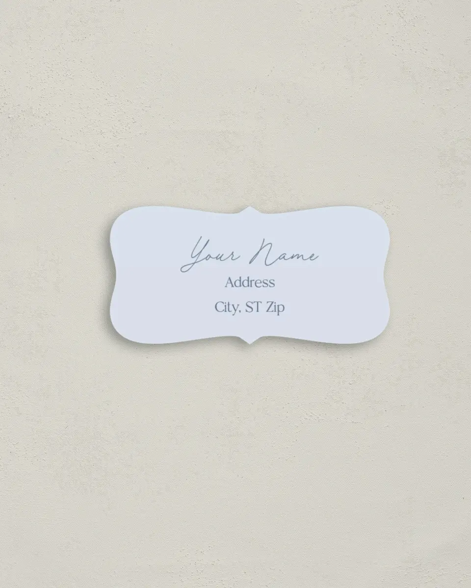 This is a 3" x 1½" Return Address Label called The Gabriella printed in full color